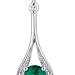 Peora Simulated Emerald Dangle Earrings for Women 925 Sterling Silver, Halo Drop 3.50 Carats total Oval Shape, Friction Backs, Sparkling Green Earrings, May Birthstone