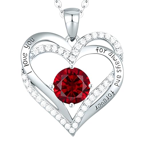 Collier double cœur femme pendentif gravé oxyde de zirconium anniversaire romantique B274