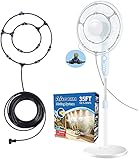 Misting Fans for Outside Patio, 35FT Misting Hose, Mister Fan Outdoor for Cooling, Misting Fan for Outside Patio, Water Fan Mist for Backyard, Patio Fan Misting System, Cool Mist Hose with 12 Nozzles