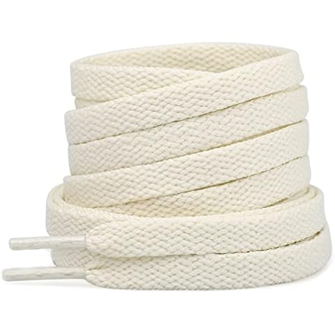 Stepace [2 Pairs] Flat Shoe Laces for Sneakers 30"-72" Length 20 Color Shoelaces off-white Size: 54" inches (137 cm) Cover