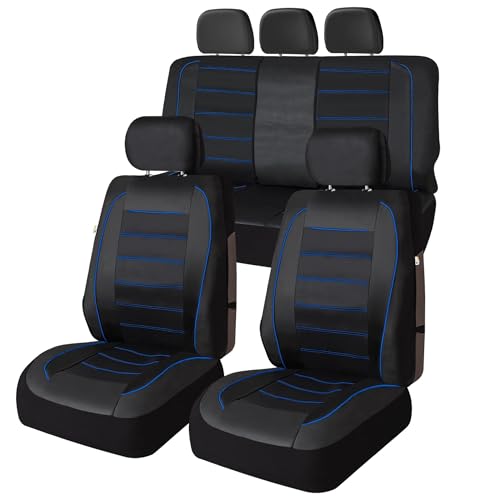 Image of Universal Fit Premier Leatherette Seat Covers - Full Set - Blue