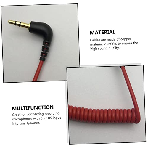 Cable de extensión de audio para conversión de micrófonos para teléfono móvil cable rojo 5
