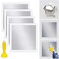 Yaocom 4 Pcs 10 x 10 Inch Drywall Repair Kit Self Adhesive Mesh Drywall Repair Patch Set with Scraper Heavy Duty Metal Aluminum Dry Hole Patch Tools for Large Holes Wall Ceiling Tools