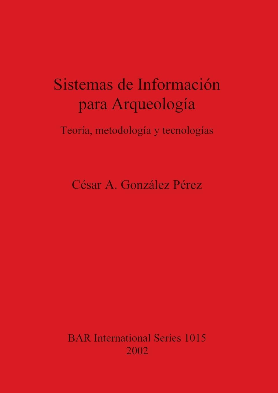 Sistemas de Información para Arqueología: Teoría metodología y tecnologías: 1015 (British Archaeological Reports International Series)