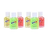 Sanell Scented Hand Sanitizer | Assorted Scents: Apple, Cucumber, Vanilla - 1 fl oz - Travel Pack of 6 (2 of Each Scent)