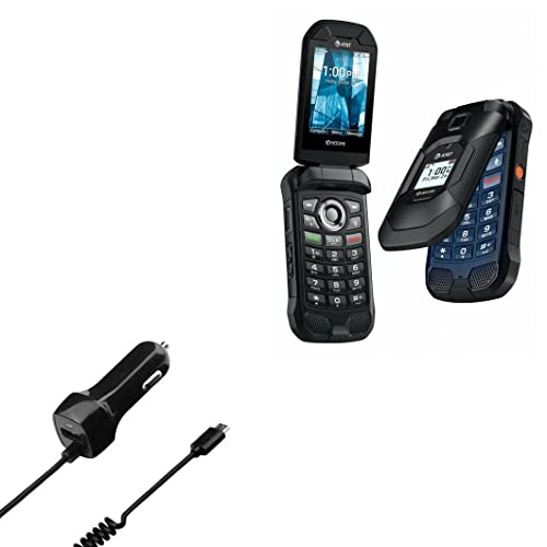 BoxWave Car Charger Compatible with Kyocera DuraXE Epic (with Camera) - Car Charger Plus, Car Charger Extra USB Port with Integrated Cable for Kyocera DuraXE Epic (with Camera) - Black