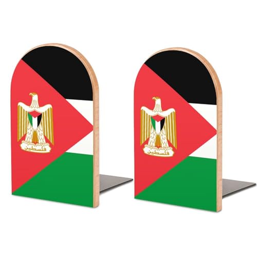 Palestine Palestinian Flag Modern Wood Bookend