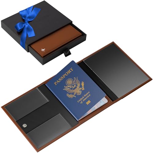 V1 Real Leather Pilot document holder Pilot wallet RFID-Blocking Travel Wallet Stylish Travel Companion for Aviation Professionals (Classic Brown)