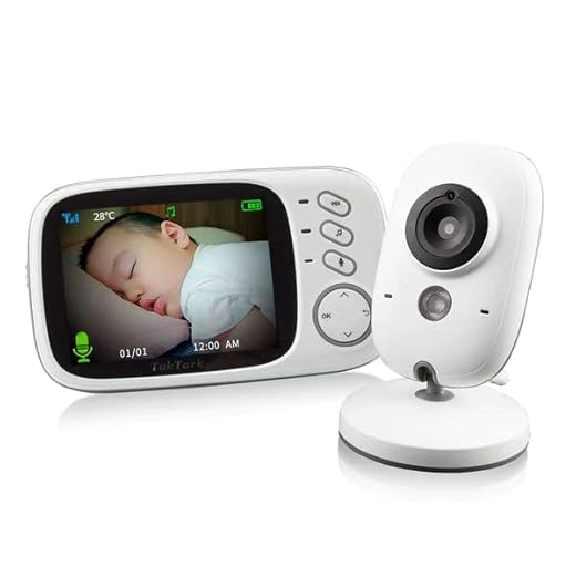 Babá Eletronica, Câmera Sem Fio com Visão Noturna e Tela Lcd de 3,2 Polegadas - Original TakTark