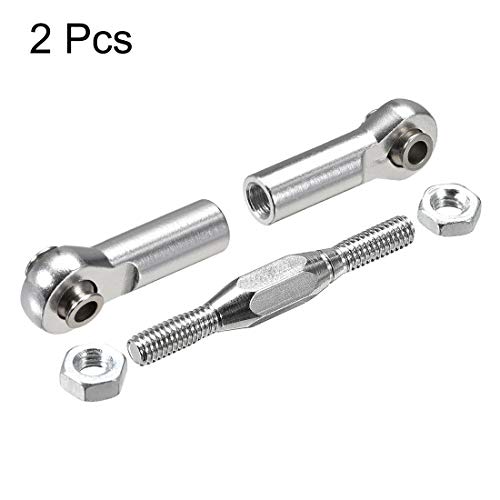 Biellette de direction avant arrière 64mm en acier argenté rigide - 4