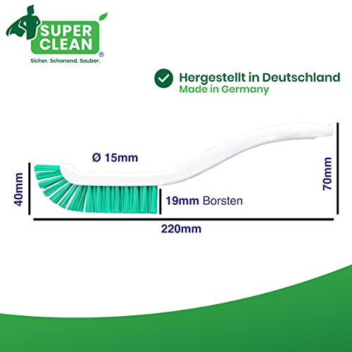 Superclean Nettoyant de joints pour carrelage, salle de bain, douche, toilettes, universel et respectueux de l'environnement (avec brosse à joints, 500 ml)