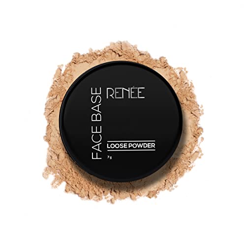 Image of RENEE Face Base Loose Powder - Mellow Beige, 7gm | Non Sticky, Weightless Matte Finish, Excellent Payoff, Enriched with Vitamin E