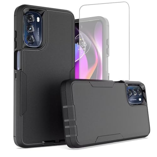 Coque Moto G 5G 2022 Double Couche Haute Résistance avec Verre
