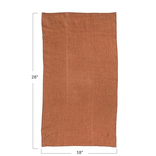 Stonewashed Linen Decorative Tea Towel for Dining and Kitchen, Rust by Creative Co-Op - Used condition - Image 5