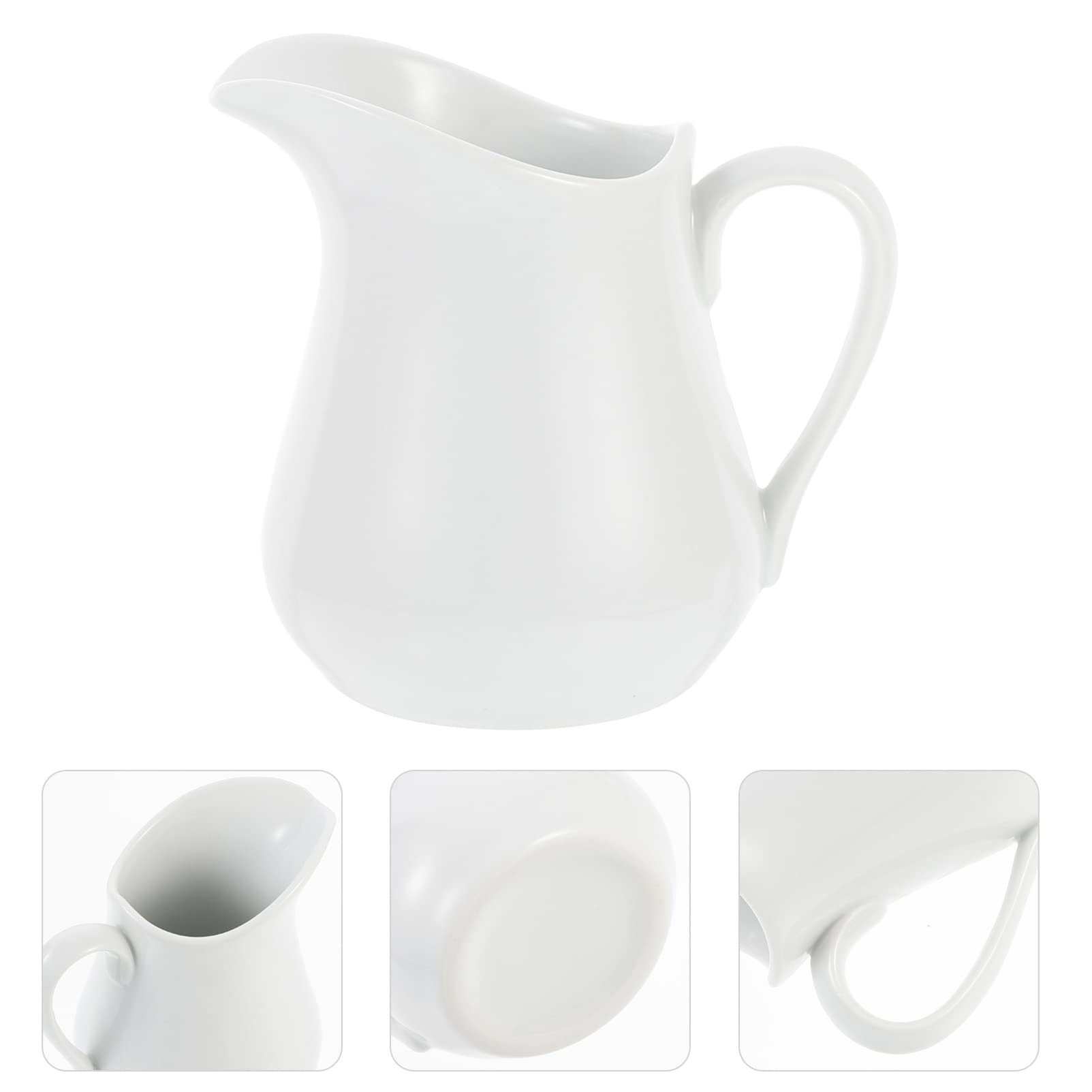 Cabilock Milk Jug Spout Mini Milk Storage Container Ceramic Cup Ideal for Restaurant Bar Catering