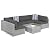 Best Choice Products 7-Piece Modular Outdoor Sectional Wicker Patio Conversation Set w/ 2 Pillows, Coffee Table, Cover Included - Gray/Gray