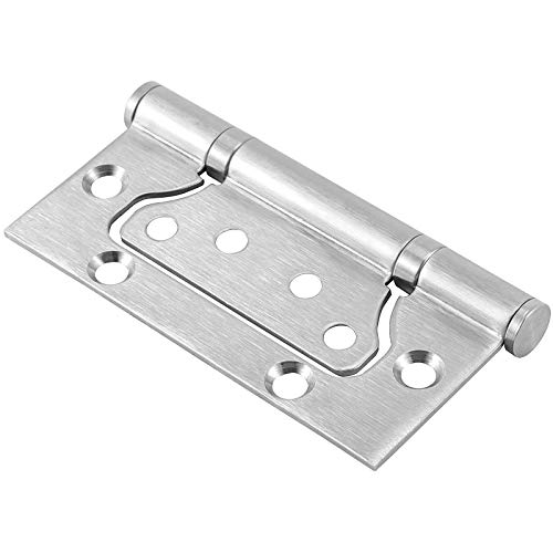 Zoenhou 12 Pcs 4 X 3 Inch Silver Non Mortise Door Hinges, Heavy Duty Brushed Nickel Flush Door Hinges, Stainless Steel Door Hinges With Screws #TOP3