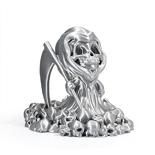 Image of Silk Silver PLA 1.75mm 1kg Shiny Smooth Gloss 3D Filament Spool FDM AMS | High gloss Silk finish Smooth metallic Shiny surface Low warping No tangle 1kg spool 2.2lbs for Printer Bambu Flashforge