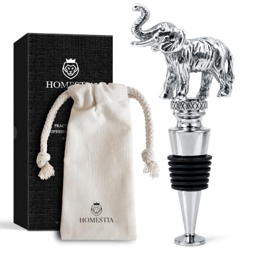 Image of Wine Reusable Wine Beverage Bottle Stoppers Elephant Shape Wine Accessories and Gifts by Homestia