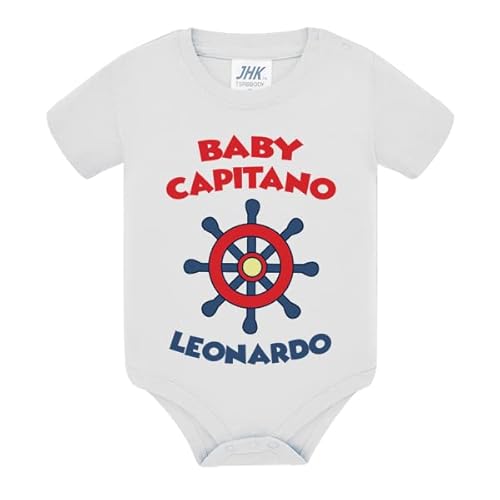 Gattablu Body neonato Baby Capitano personalizzato...
