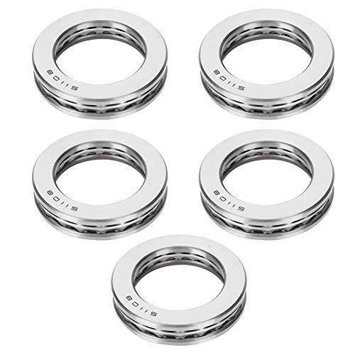 5PCS 51108 Thrust Ball Bearings, Axial Ball Thrust Bearing Low Noise Industrial Hardware Accessory for Machinery Manufacturing Equipment Installation Maintenance