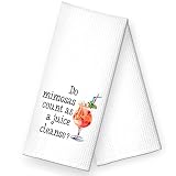 RZHV Do Mimosas Count as A Juice Cleanse Kitchen Towel, Funny Dish Towel Gift for Women Sisters Frie