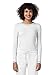 Adar Womens Comfort Long Sleeve Fitted T-Shirt Underscrub Tee- 3400 - White - XS
