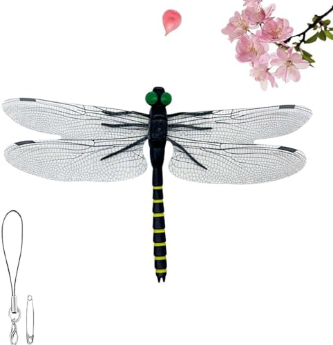 BtcFu 虫除け14cm リアル おにやんまトンボの模型虫除け 正規品 蚊 蜂 虫 よけ オニヤンマ くん ブローチ とんぼ お に 2024 グッズ スズメバチ 対策 (1個) (2)