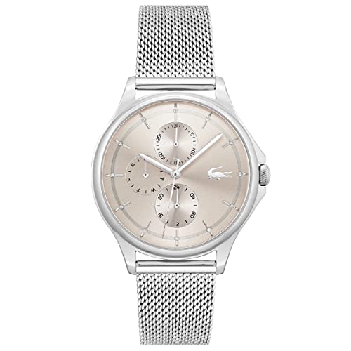 Image of Lacoste Analogue Multifunction Quartz Watch for Women with Silver Stainless Steel mesh Bracelet - 2001237