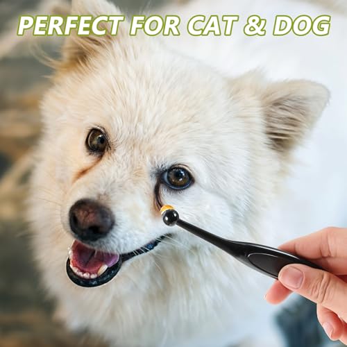 Image of Yuanchu Dog Cat Eye Powder Brush, 4 Pack Dog Tear Stain Remover Brush Washable Fiber Pet Tear Stain Remover Brush for Safely And Evenly Apply Tear Stain Powder Ergonomic Handle Long Tapered Bristles