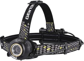 GENTOS HEAD WARSシリーズ LEDヘッドライト 高輝度チップタイプ白色LED IP64 最大630lm 専用充電池（付属）/乾電池（単3形アルカリ電池×3本別売）兼用 HW-K533H