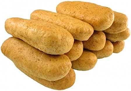 Low Carb Soft Baked Hot Dog Rolls (12 Rolls) - Fresh Baked - LC Foods - All Natural - No Sugar - High Protein - Diabetic Friendly