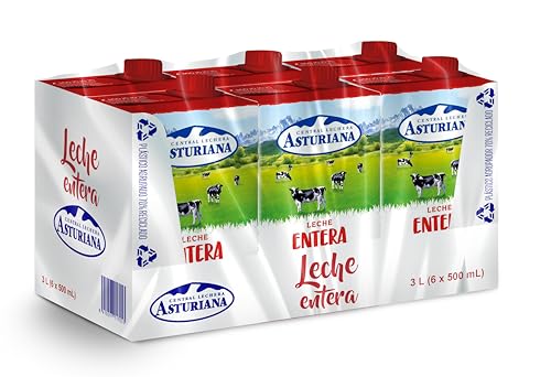 Central Lechera Asturiana Leche Entera, 6 x 500ml