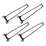 UTTASU 4 patas plegables para mesa de café, mesita de noche y proyectos de bricolaje, capacidad de carga de 40 kg, color negro