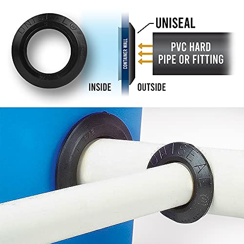 1 1/4"Uniseal Flexible Tank Adapter (Bulkhead) - 5 Pack #TOP3