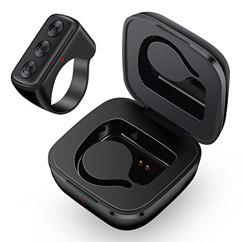 Anello Telecomando Bluetooth - Per Scorrere Pagine, Selfie E Controllo Video Senza Mani, Colore Nero