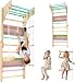 Sprossenwand Kinderzimmer – 6-in-1 Klettergerüst mit Kletterwand, Schaukel & Ringen, Holz-Set für Motorik & Spielspaß Indoor
