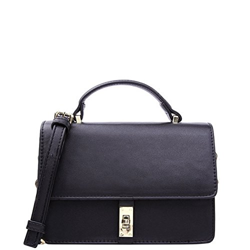 Besace ordinateur portable et sac carré noir pour traverser la ville en été