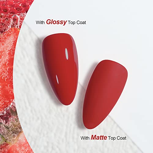 Gaoy Red Gel Nail Polish, 16Ml Soak Off Gel Polish, Uv Light Cure For Nail Art Diy Manicure At Home, 1177 Scarlet Red #TOP29