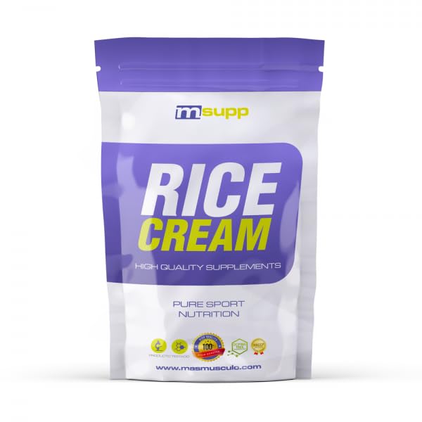 MM Supplements - Crema de Arroz - en Polvo - Bote de 1 kg - Fuente de Carbohidratos - Saciante del Apetito - Ideal para Mezclar con Proteína - Sabor Neutro