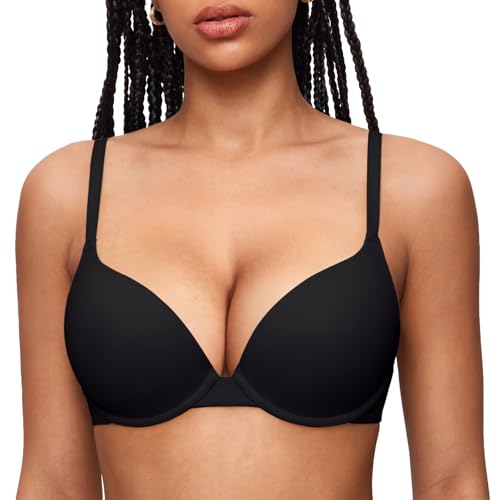 Image of INLYRIC Women's Push Up Bra Tshirt Demi Supportive Bras Underwire Plunge Padded Comfortable Inbarely Plus Collection