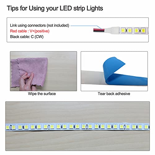 Tira de luces LED 12V 16.4ft blanco 6000K 600 LEDs miniatura 4