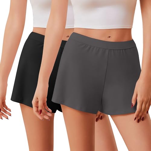 Ekouaer 2 Pack Pajama Shorts for Women 2026 Soft Casual Lounge Shorts Comfy Sleep Short Elastic...