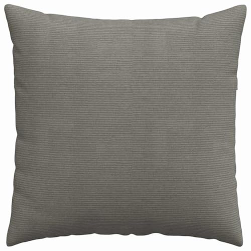 Coussin de canapé velours côtelé gris clair 60x60 cm douceur et cocon - 6