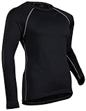 ColdPruf Quest Performance Crew Neck Base Layer, Thermal Long-Sleeve Top, Men, Black, Medium