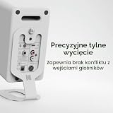 Kanto SU2 Rear-Mounted Desktop Stands for Uki and Ora | Elevated and Angled to Improve Sound | ¼-20 Thread | Holds 1.4 kg | Pair | White