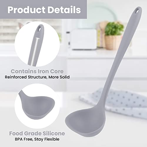 Vxyw SOUP LADLE Spoon For Cooking, Silicone Ladle, Ladle Spoon With Comfortable Grip, Seamless Rubber Spoon, Non Stick To Avoid Scratching Kitchen Utensils thumb #2