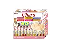 INABA Churu Premium Katzen Schleckies Einzelzutat mit Thunfisch, Getreidefrei, Zuckerfrei, Kalorienarm, besten Katzen Leckerlies für den Tierarzt, keine Nebenerzeugnisse, Creamy Cat Treats 60 x 14g