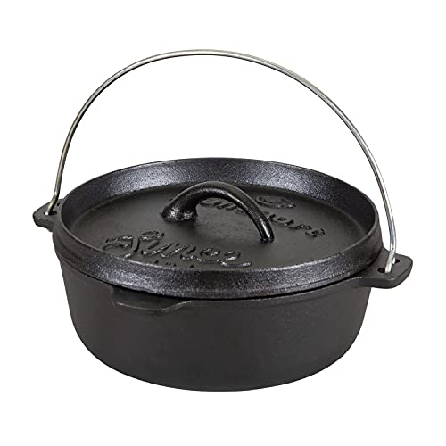 Comparison: Best Dutch Oven For Camping 3 Stansport 2 QT Pre-Seasoned Cast Iron Dutch Oven Flat Bottom (16019-20)
