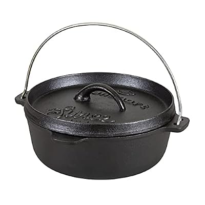 Stansport 2 QT Pre-Seasoned Cast Iron Dutch Oven Flat Bottom (16019-20)